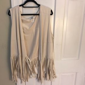 Plus Size Moa Moa Fringe Vest